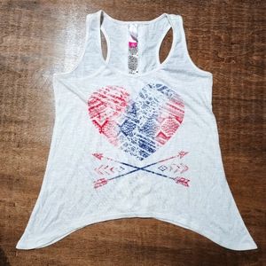 No Boundaries Tank Top, Red/Blue/White, S
